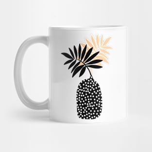 Still Life with Vase and Tropical Leaves Mug